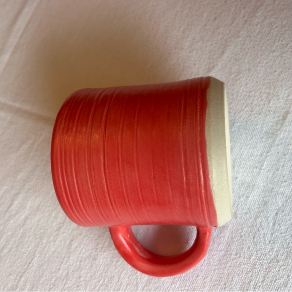 Mustache Mug Handmade Pottery Signed Pink And Black Protect Your 'Stashe! 4 Inch - Picture 5 of 6